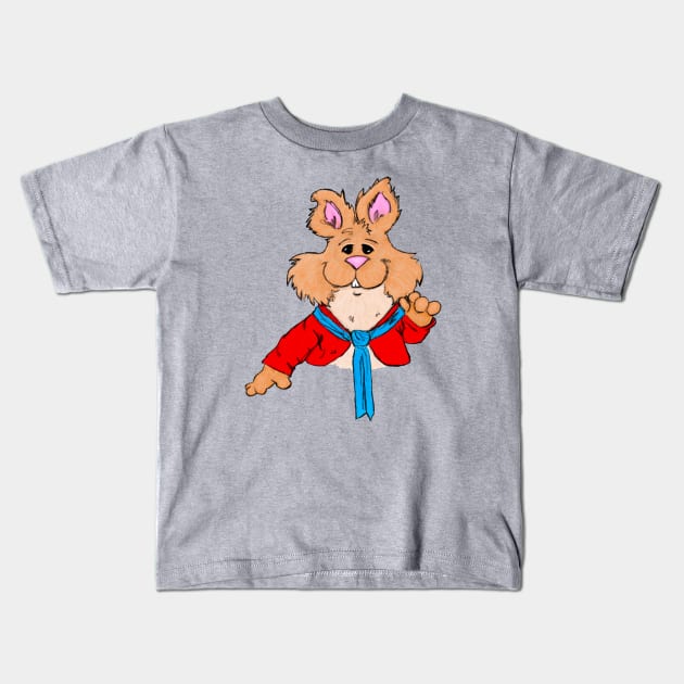 Bean Bunny Kids T-Shirt by Debra Forth